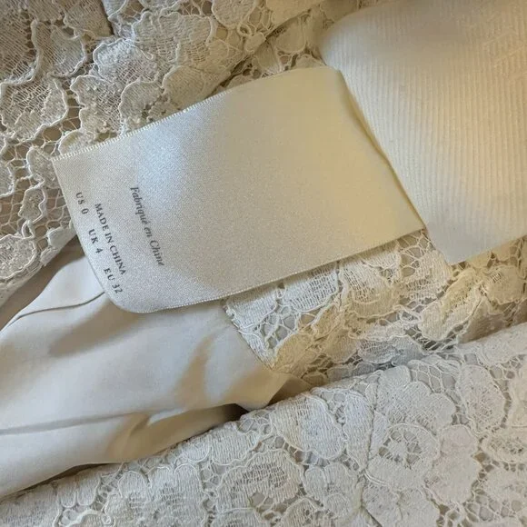 Anthropologie BHLDN Burton Suit Jacket White Lace Size 0 - Picture 8 of 11